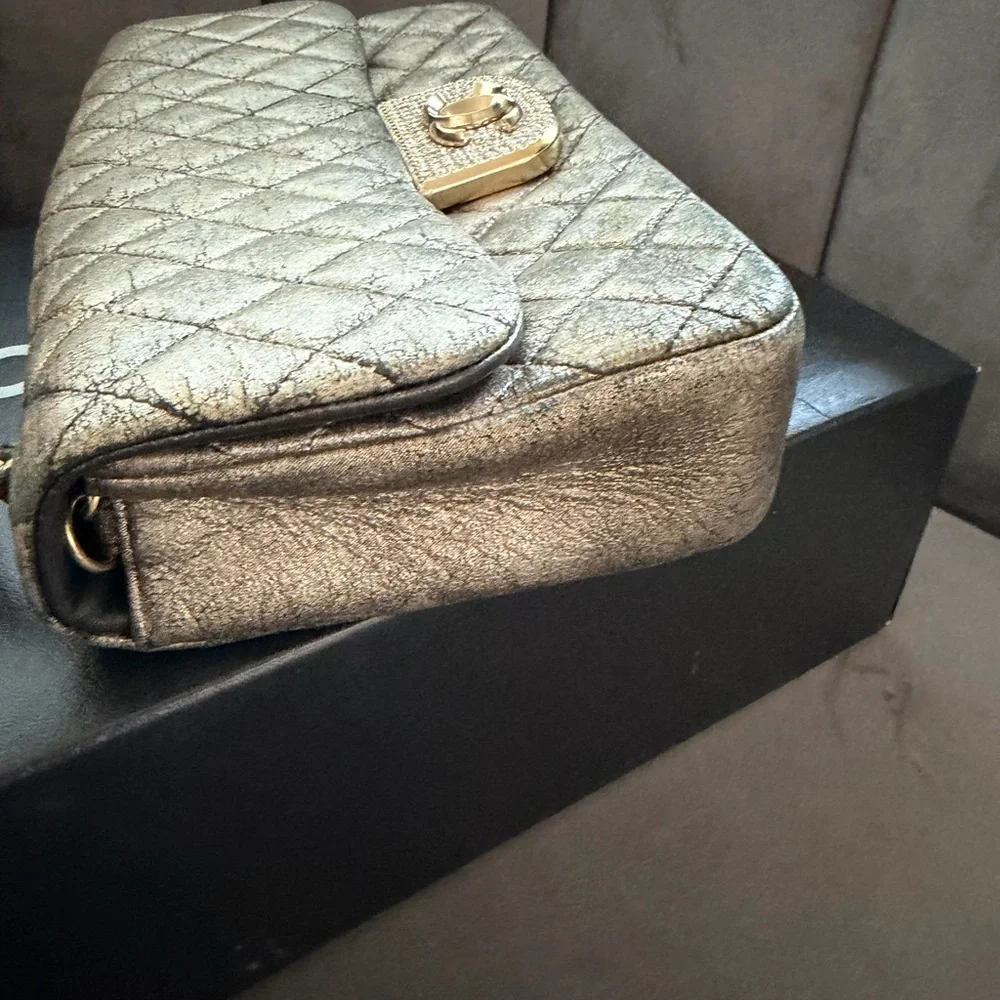 Limited Edition CHANEL Iridescent Classic Flap Bag with Crystal CC Lock - Picture 7 of 17